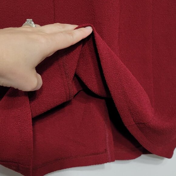 Kut From The Kloth Women's Red Capped Sleeve V-Neck Knee Length Dress Size Small - Picture 5 of 9